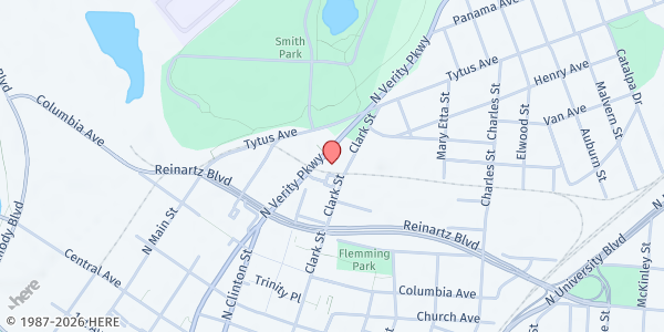 Map showing Family Service of Middletown at 555 N Verity Pkwy, Middletown, OH