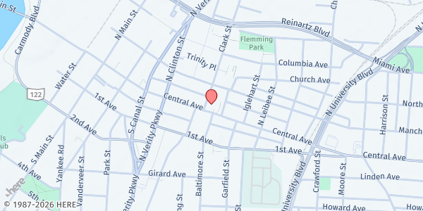 Map showing Food pantry at , Middletown, OH