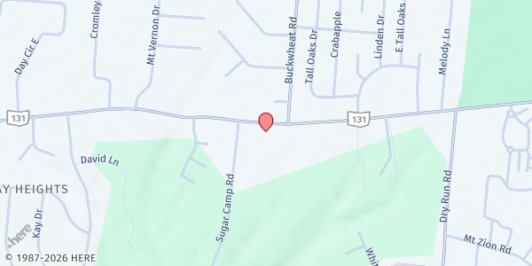 Map showing Gods Missionary Church at 1375 St Rt 131 unit D5, Milford, OH