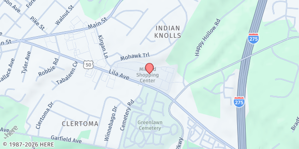 Map showing Impacting Tomorrow - Milford Shopping Center at 995 Lila Ave, Milford, OH