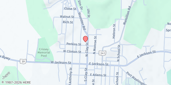 Map showing Kno Ho Co Ashland Community Action - Millersburg at 224 N Clay St., Millersburg, OH