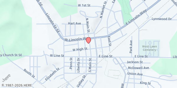 Map showing Pantry at 204 N Main St, Minerva, OH