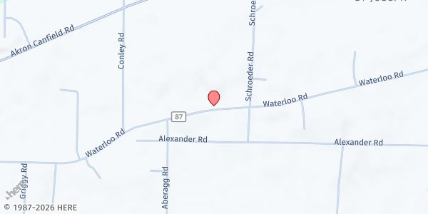 Map showing Pantry at 2697 Waterloo Rd, Mogadore, OH