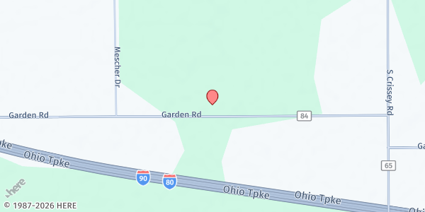 Map showing Liberty Garden Road Church at 9624 Garden Road, Monclova, OH