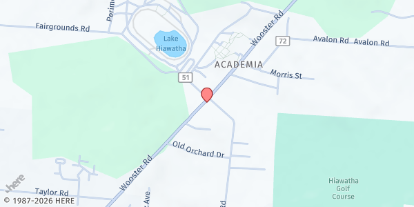 Map showing ACTS Community Center at 474 Wooster Rd., Mount Vernon, OH