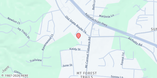 Map showing Pop-Up: Inter Parish Ministry: Adams at , Mt. Carmel, OH