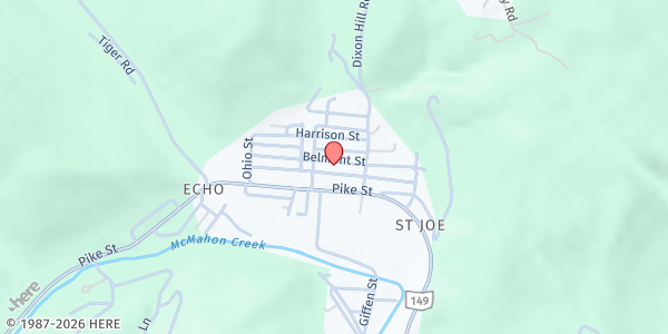 Map showing Neffs UMC Pantry at 54070 Belmont St, Neffs, OH