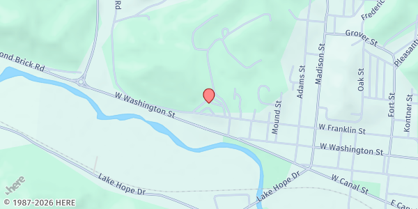 Map showing Nelsonville Food Cupboard at 1950 Mount Saint Marys Drive (Previously Doctor's Hospital), Nelsonville, OH