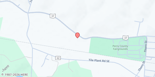 Map showing New Lexington Food Pantry (PEAP) at 5552 State Route 37 SE, New Lexington, OH