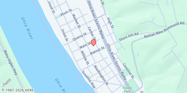 Map showing Central Office at 212 Market St, New Richmond, OH