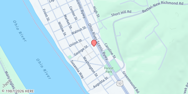 Map showing New Richmond Food Pantry at 200 Hamilton Street, New Richmond, OH