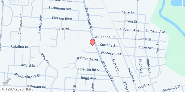 Map showing Baby Pantry at Wright Memorial Methodist at 735 Mt. Vernon Road, Newark, OH