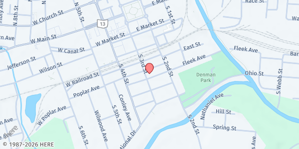 Map showing The Main Place at 112 S 3rd Street, Newark, OH