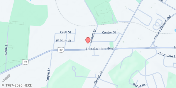 Map showing Inter Parish Ministry at 3509 Debolt Rd., Newtown, OH