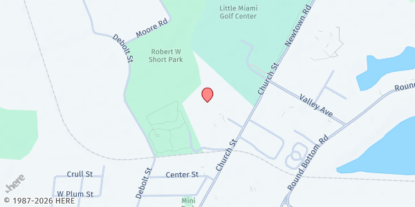 Map showing The Lord's Pantry at 6800 School St., Newtown, OH