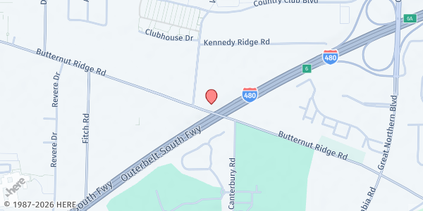 Map showing North Olmsted Food Pantry at 26272 Butternut Ridge Rd, North Olmsted, OH