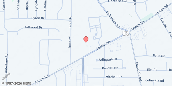 Map showing North Olmsted Oxcart - Lorain Road at 25200 Lorain Rd, North Olmsted, OH
