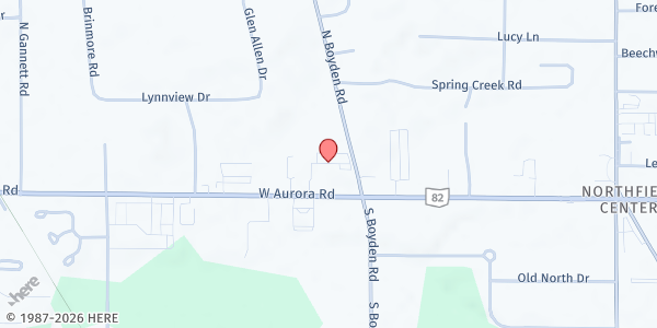 Map showing Pantry at 311 W Aurora Rd, Northfield, OH