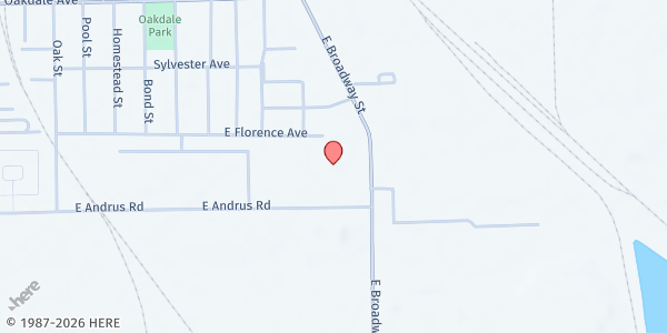 Map showing Unity United Methodist Food Pantry at 1910 East Broadway Street, Northwood, OH