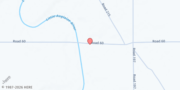 Map showing Auglaize Chapel COG Food Pantry at 22652 Road 60, Oakwood, OH