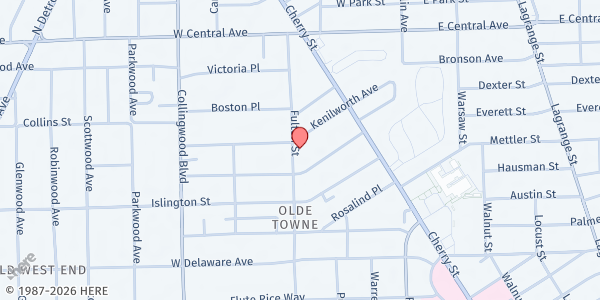 Map showing Grace Temple Church of God at 2730 Fulton Street, Olde Towne, OH