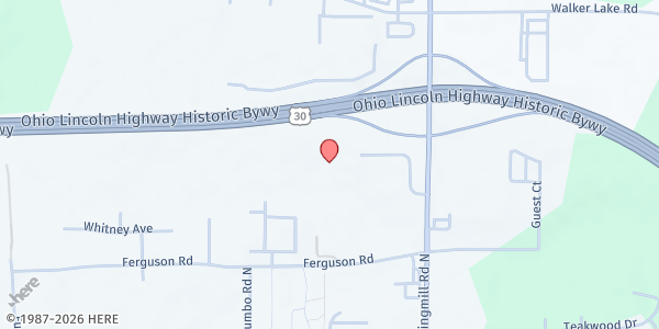 Map showing Ontario Free Methodist Church at 2200 Bedford Blvd., Ontario, OH