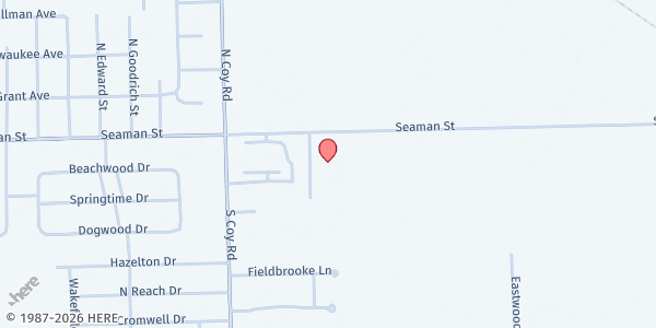 Map showing Food For Thought - Food Distribution Center at 3540 Seaman Rd, Oregon, OH