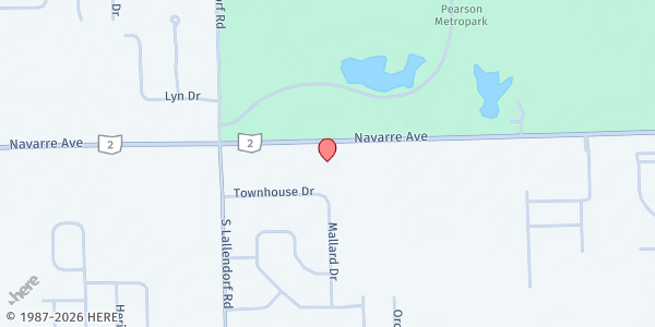 Map showing Oregon Senior Center at 4350 Navarre Avenue, Oregon, OH