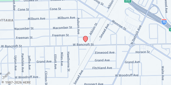 Map showing Bethlehem Baptist Church Life Building Center at 1430 West Bancroft Street, Ottawa, OH