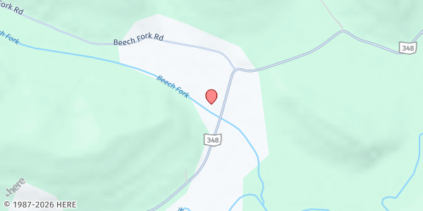 Map showing Beech Fork Church at 1847 OH-348, Otway, OH