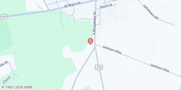 Map showing Clermont County Community Food Pantry at 463 S Broadway, Owensville, OH