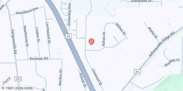 Map showing Painesville Church of the Nazarene at 6235 Chestnut St, Painesville, OH