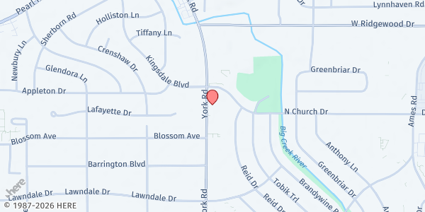 Map showing Vineyard Church of Parma Hts. at 6735 York Rd, Parma Heights, OH