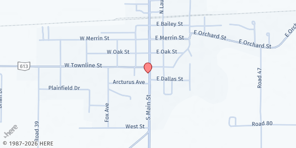 Map showing Payne St. Paul Food Pantry at 312 S. Main Street, Payne, OH