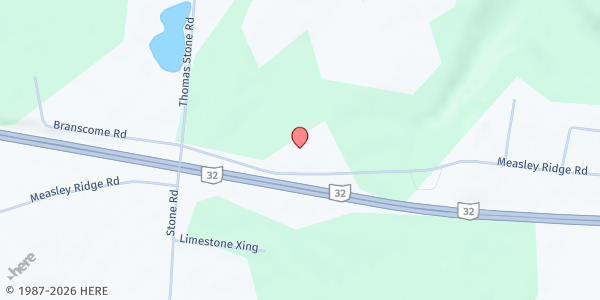 Map showing Peebles Methodist Church at 1730 Measley Ridge rd, Peebles, OH