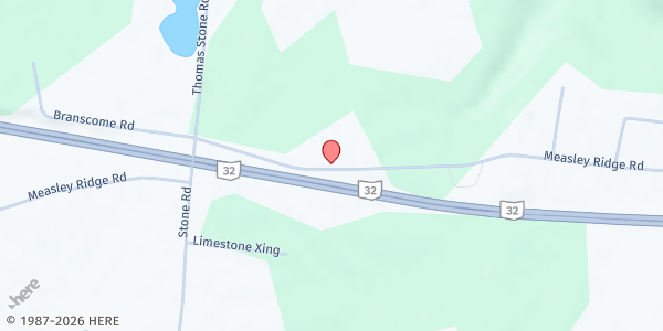 Map showing Peebles United Methodist Church at 1370 Measley Ridge Rd, Peebles, OH