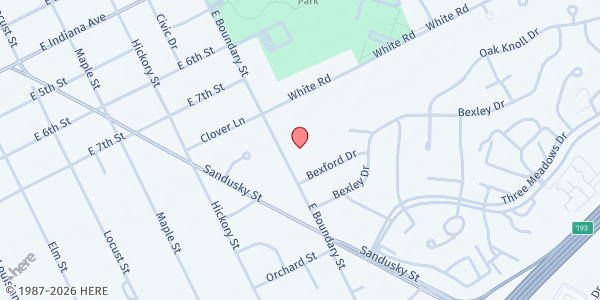 Map showing TIMOTHY'S PERRYSBURG TIM'S RESCUE KITCHEN PROGRAM at 871 E. Boundary, Perrysburg, OH