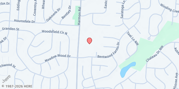 Map showing Harmon Middle School at 12410 Harmon Road, Pickerington, OH