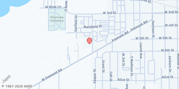 Map showing OTTAWA COUNTY FAMILY ADVOCACY CENTER at 570 S McKinley Dr, Port Clinton, OH