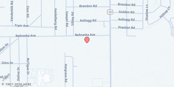 Map showing Friendship New Vision Distribution Site at 5301 Nebraska Avenue, Reynolds Corners, OH