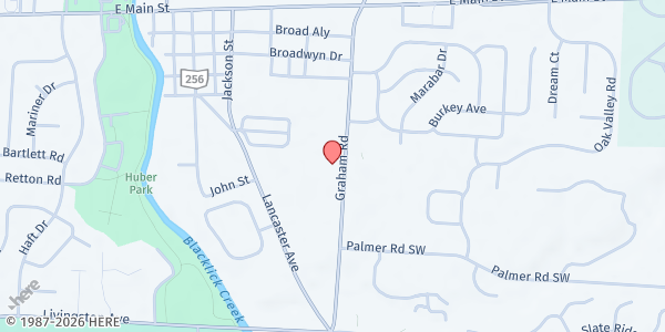 Map showing Community of Care Food Pantry at 1649 Graham Road, Reynoldsburg, OH