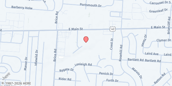 Map showing Mid-Ohio Market at HEART at 6475 East Main Street, Reynoldsburg, OH