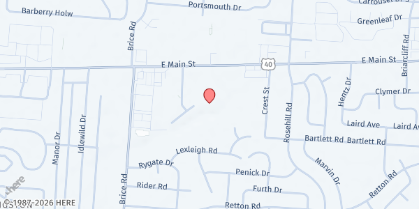 Map showing Mid-Ohio Market at HEART at 6475 E Main St #101, Reynoldsburg, OH