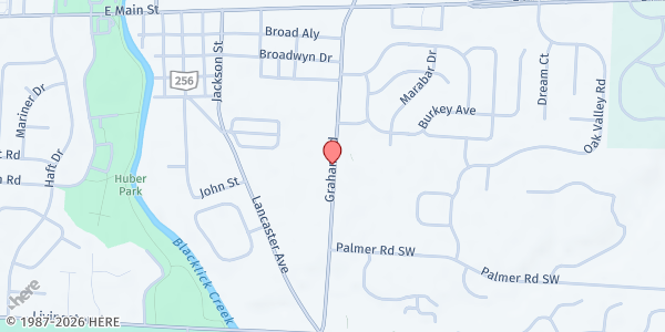 Map showing Pantry at 1649 GRAHAM RD, REYNOLDSBURG, OH