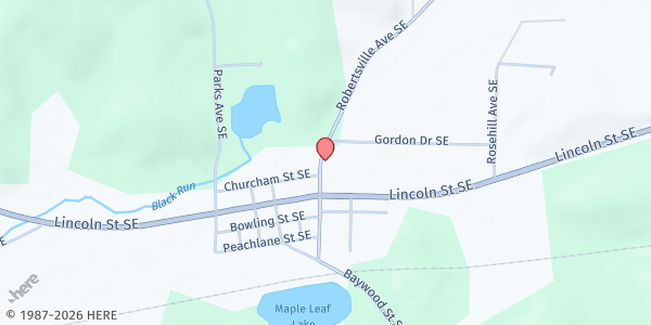 Map showing Pantry at 2620 Robertsville Ave SE, Robertsville, OH