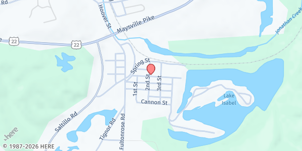 Map showing Limestone Valley FP-E. Fultonham UMC at 6945 Elm Street, Roseville, OH