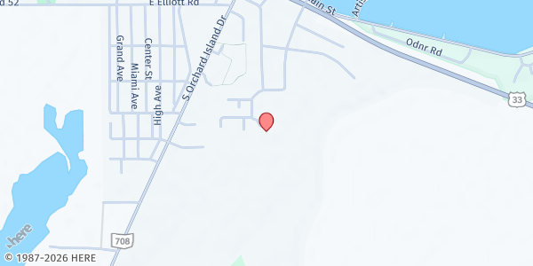 Map showing Russells Point Neighborhood Outreach Center at 601 Lincoln Blvd, Russells Point, OH