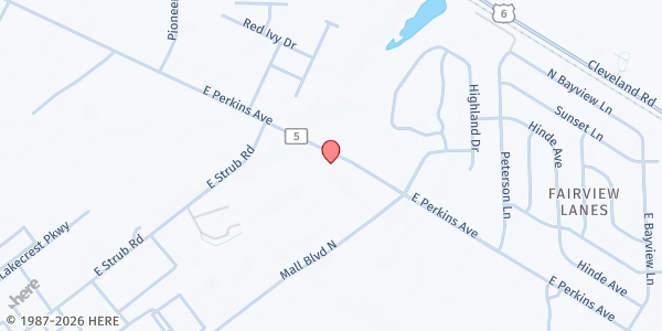 Map showing Second Harvest - Sandusky at 2304 E Perkins Ave, Sandusky, OH