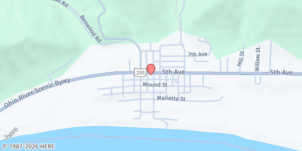 Map showing Sardis Manna at 37240 5th Avenue, Sardis, OH