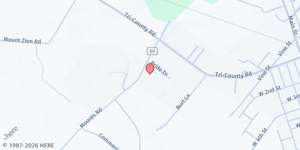 Map showing Church 180 at 2556 Moores Road, Seaman, OH